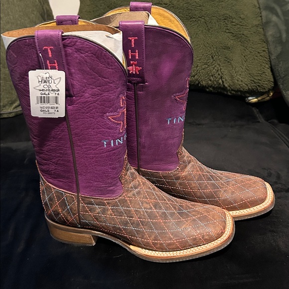 NWT Tin Haul Women's Purple and Brown Boots - Picture 14 of 14
